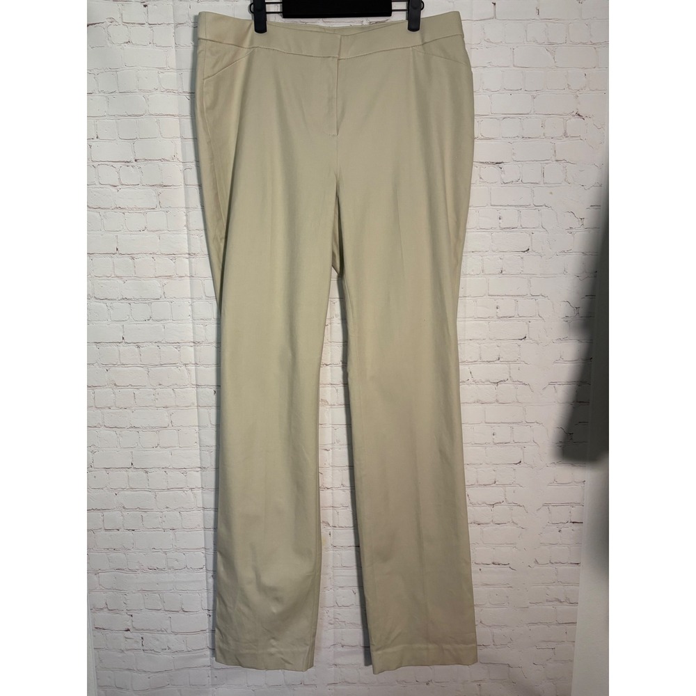 Chico's Comfort Waist Straight Leg Pants Natural Tan 570226142‎ Size 2 Tall NWT